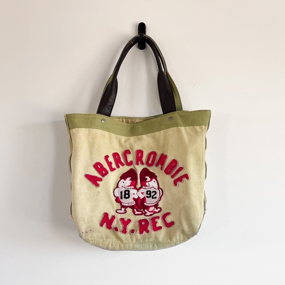 Abercrombie & Fitch Handbags - Awesome VTG Abercrombie & Fitch Thick Canvas Utility Mascot Tote Bag
